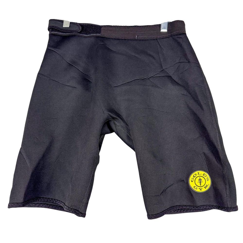 Gold's Gym Shorts Mens Large Black Neoprene Sauna‎ Slimming Sweat Trimmer